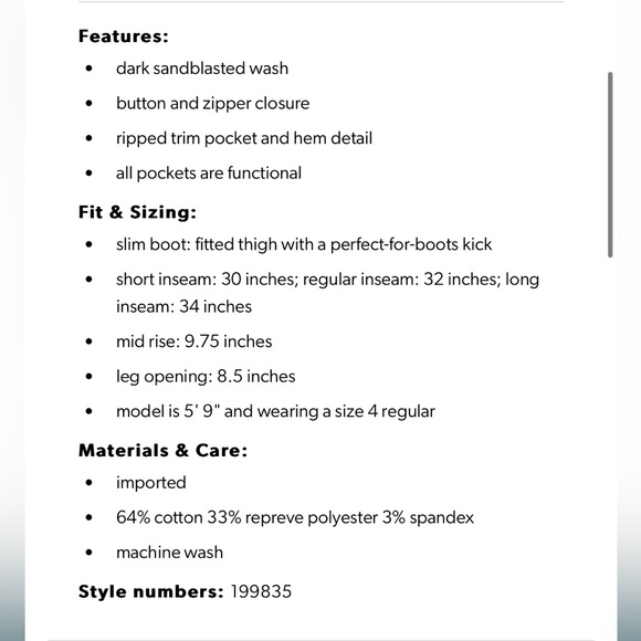 NWT 8 Short Maurice’s Everflex™ Slim Boot Mid Rise Jean - Picture 4 of 7